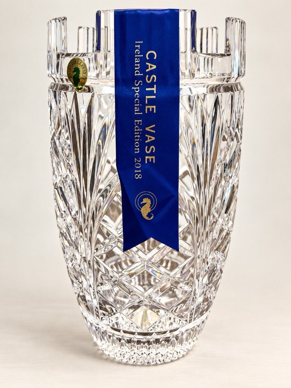 Waterford Crystal Castle Vase 10” Ireland Special Edition 2018 Box COA Ribbon